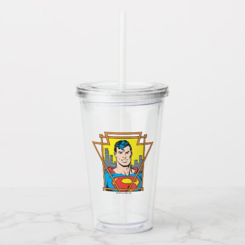 Superman Bust Acrylic Tumbler