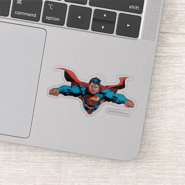 Superman cape flies sticker | Zazzle