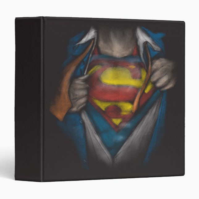 Superman | Chest Reveal Sketch Colorized 3 Ring Binder (Front/Spine)