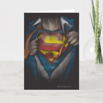 Superman | Chest Reveal Sketch Colorized Card by superman at Zazzle