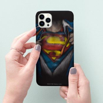 Superman | Chest Reveal Sketch Colorized Iphone 13 Pro Case by superman at Zazzle
