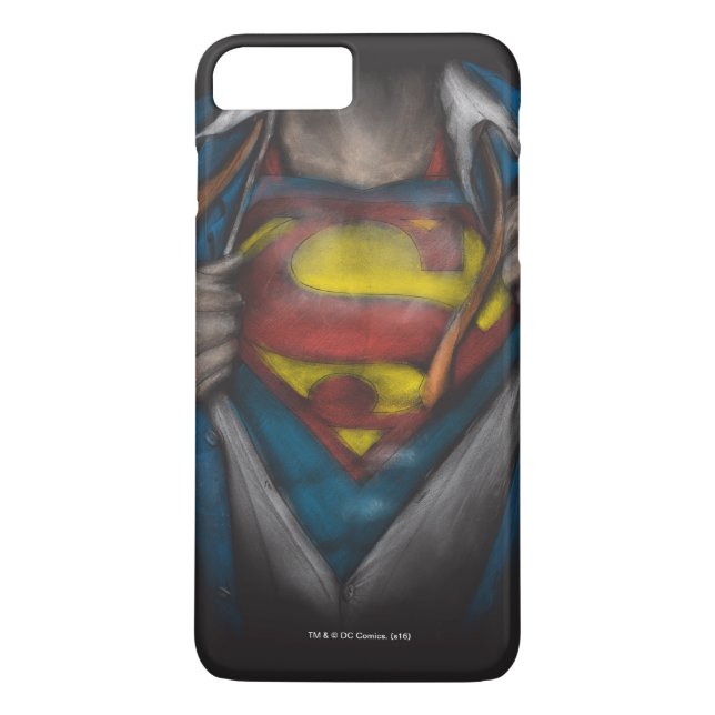 Superman | Chest Reveal Sketch Colorized Case-Mate iPhone Case (Back)