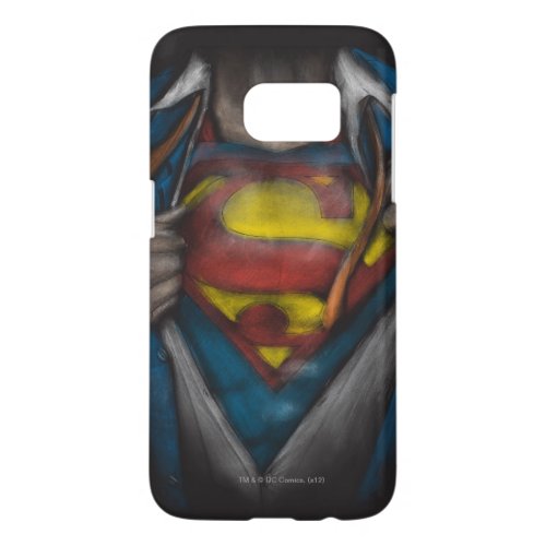 Superman  Chest Reveal Sketch Colorized Samsung Galaxy S7 Case