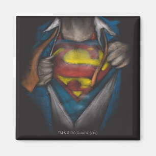 Superman Chest Reveal Sketch Colorized Magnet