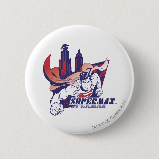 Superman City and Name Button (Front)
