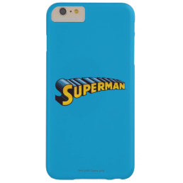 Superman | Classic Name Logo Barely There iPhone 6 Plus Case
