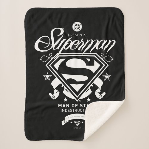 Superman Coat of Arms Sherpa Blanket