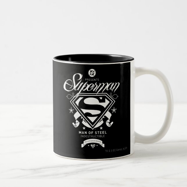 Superman Coat of Arms Two-Tone Coffee Mug (Right)