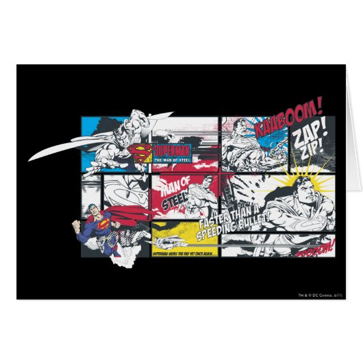 Superman Comic Book Collage Cards (Front Horizontal)