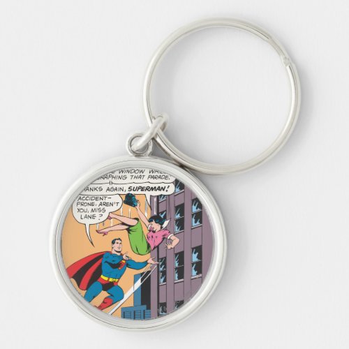 Superman Comic Panel _ Accident_Prone Lois Keychain