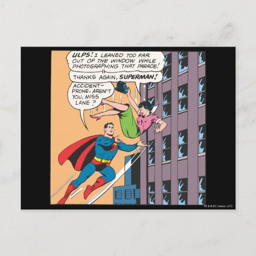 Superman Comic Panel _ Accident_Prone Lois Postcard