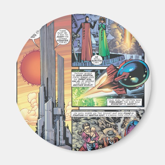 Superman Comic Panel - Clark's Origins Magnet (Front)