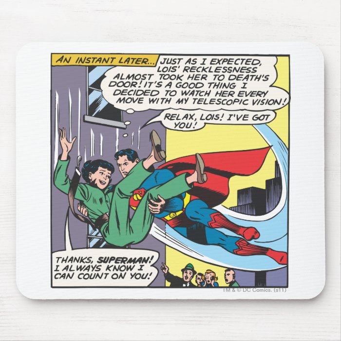 Superman Comic Panel   Lois An Instant Later Mousepad