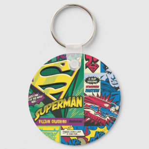Superman Comic Panels Keychain