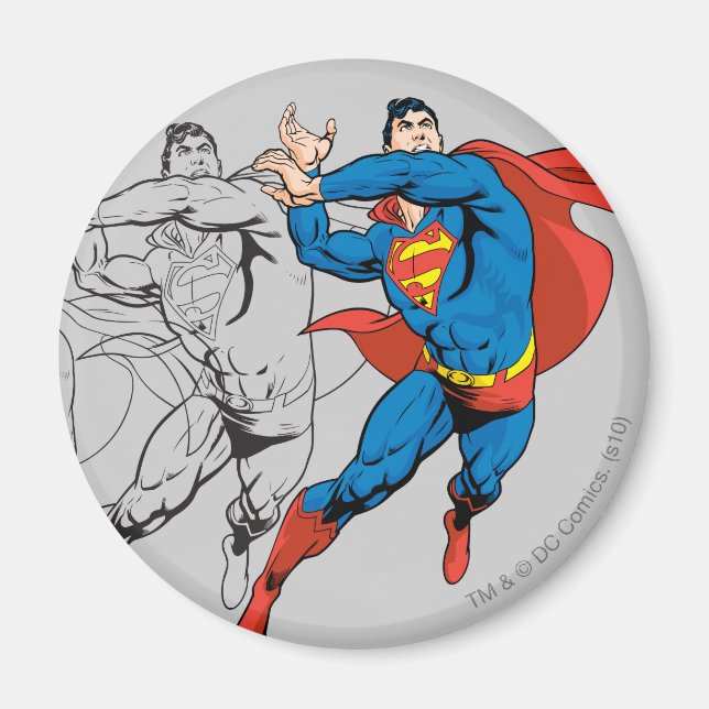 Superman Comic Panels Magnet (Front)