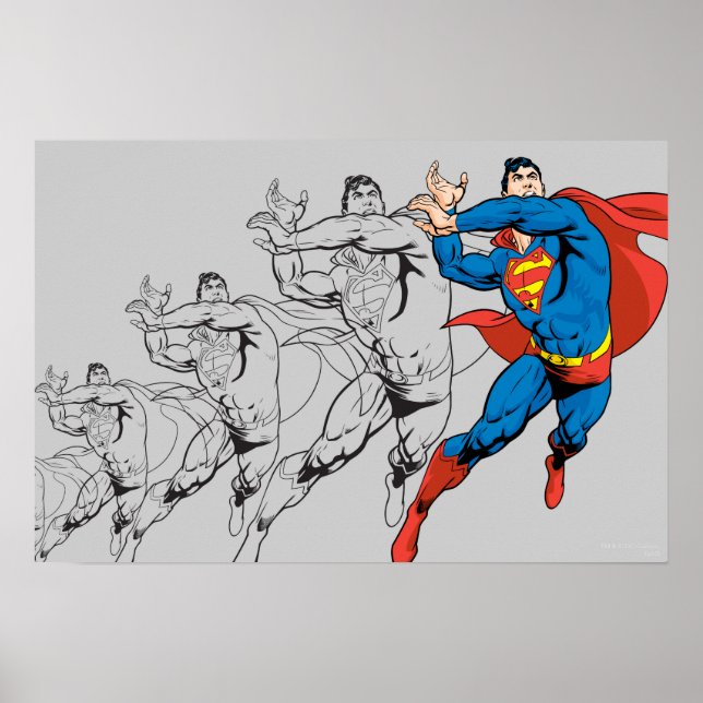 Superman Comic Panels Poster (Front)