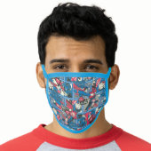 Superman Comic Pattern Face Mask (Worn Him)