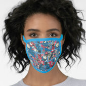 Superman Comic Pattern Face Mask (Worn Her)