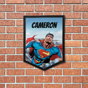 Superman Comic Style Add Your Name Pennant