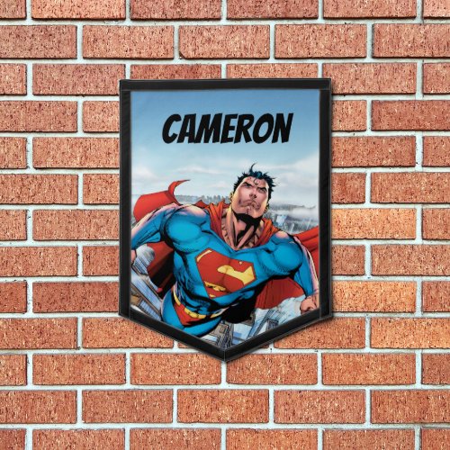 Superman Comic Style  Add Your Name Pennant