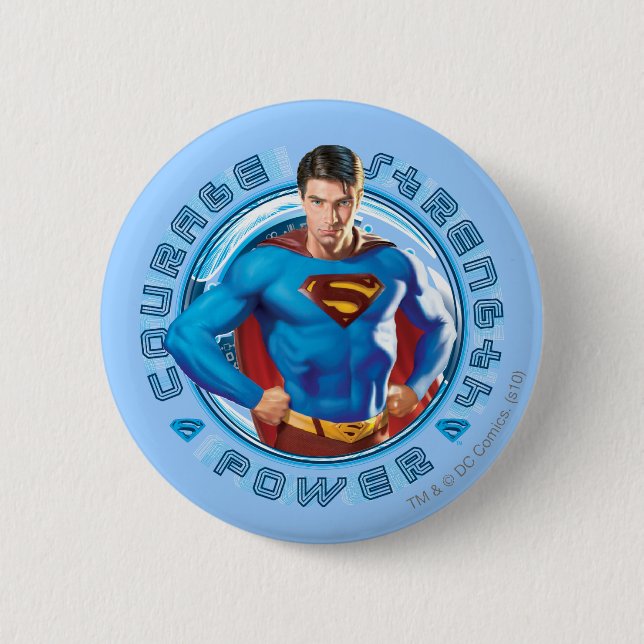 Superman Courage Strength Power Button (Front)