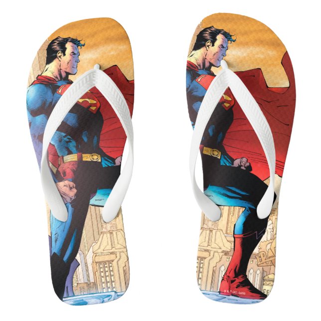 Superman Daily Planet Flip Flops (Footbed)