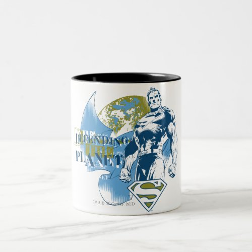 Superman  Defending the Planet Two_Tone Coffee Mug