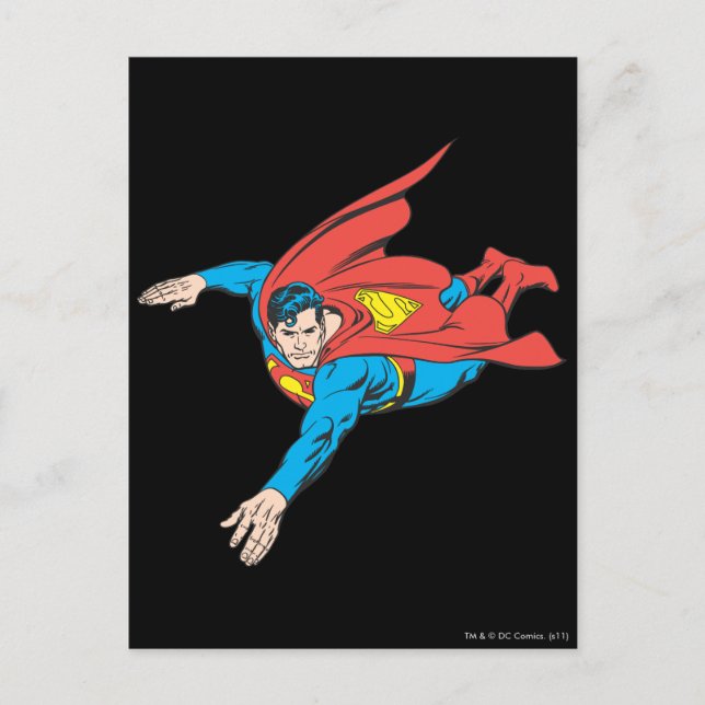 Superman Dives Left Postcard (Front)