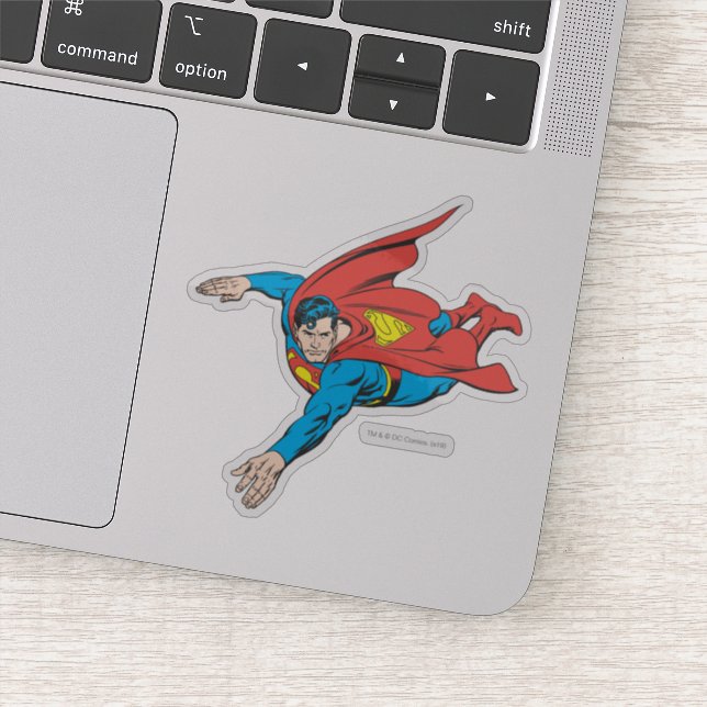 Superman Dives Left Sticker (Detail)