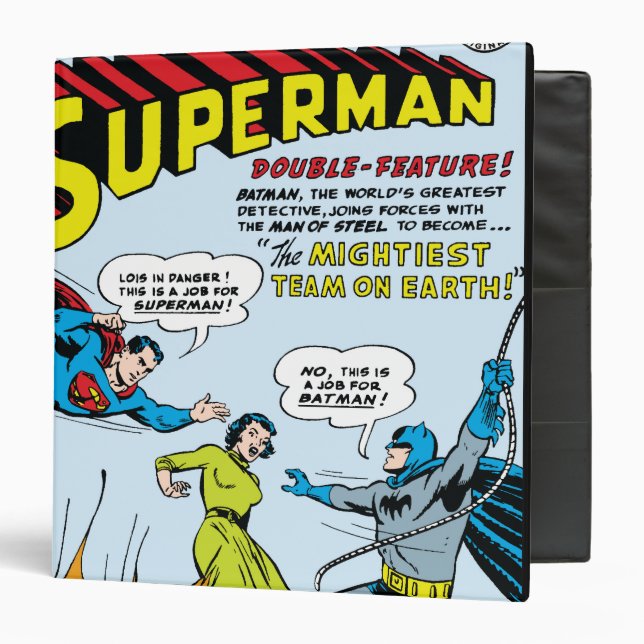 Superman (Double-Feature with Batman) 3 Ring Binder (Front/Inside)