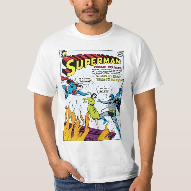 Superman (Double-Feature with Batman) T-Shirt (Front)