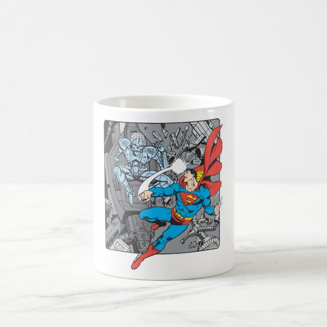 Superman Fights Brainiac Coffee Mug (Center)