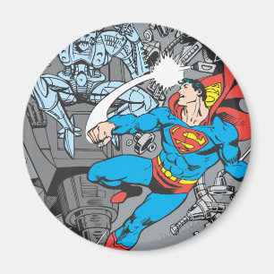 Superman Fights Brainiac Magnet