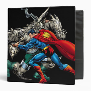 Superman Fights Enemy 3 Ring Binder