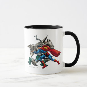 Superman Fights Enemy Mug