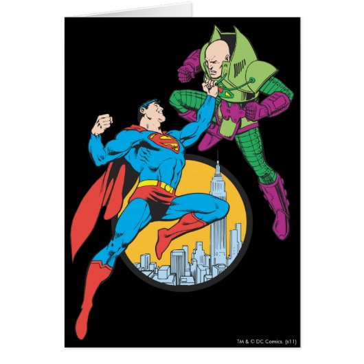 Superman Fights Lex Luthor Cards (Front)