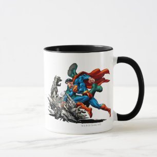 Superman Fights Monster Mug