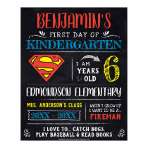 Superman | First or Last Day of School Poster
