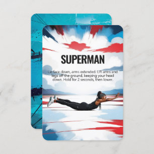 Superman Fitness Card with Blue Backing