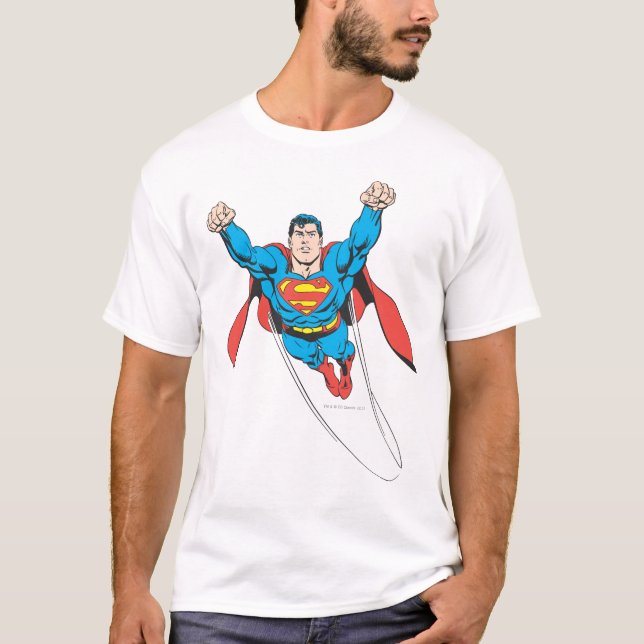 Superman Flies Forward T-Shirt (Front)