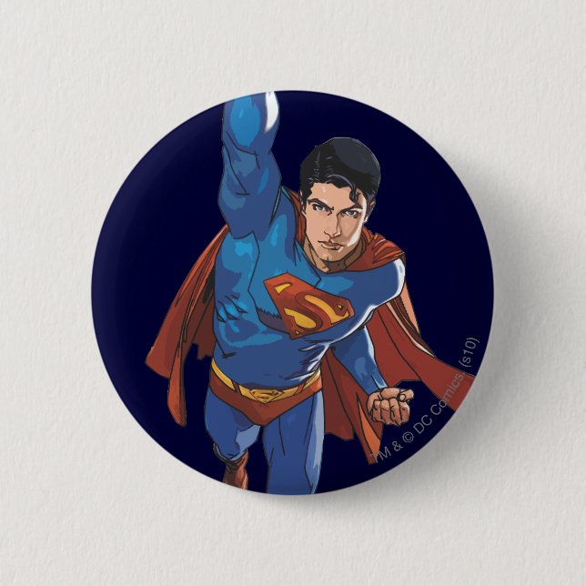 Superman Flying Forward Button (Front)