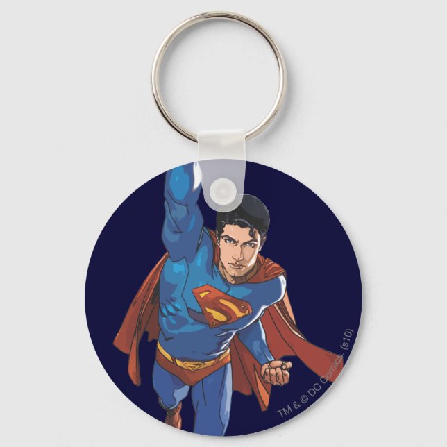 Superman Flying Forward Keychain (Front)