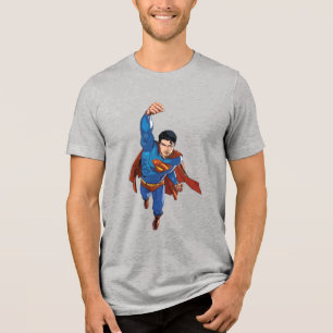 Superman Flying Forward Tri-Blend Shirt