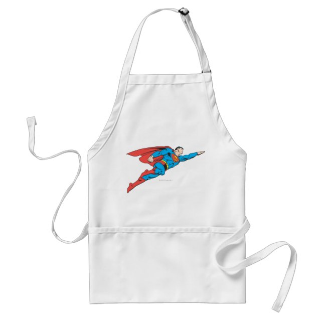 Superman Flying Right Adult Apron (Front)