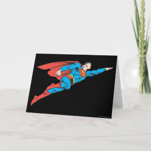 Superman Flying Right Card