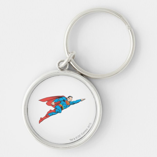 Superman Flying Right Keychain (Front)