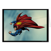 Superman flys with cape (Front Horizontal)