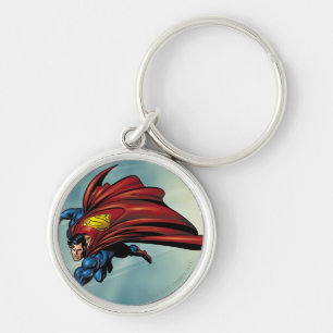Superman flys with cape keychain