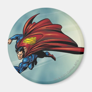 Superman flys with cape magnet