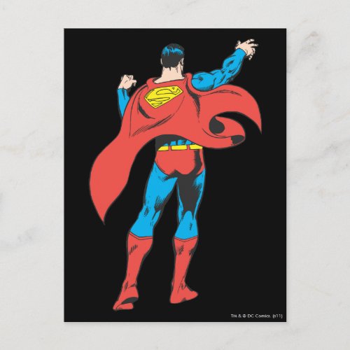 Superman From Behind Postcard